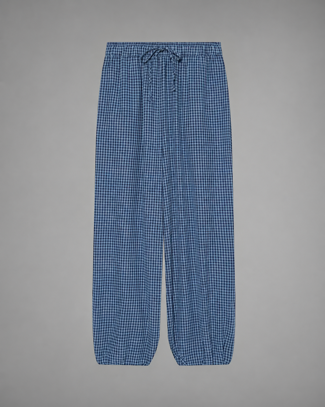 Women's Lightweight Red Plaid Lantern Pants – Drawstring Waist, Relaxed Fit