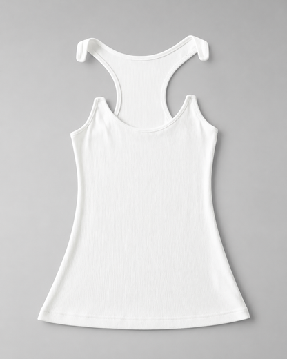 Women's Ribbed Tank Top – Invisible Straps, Comfortable Fit