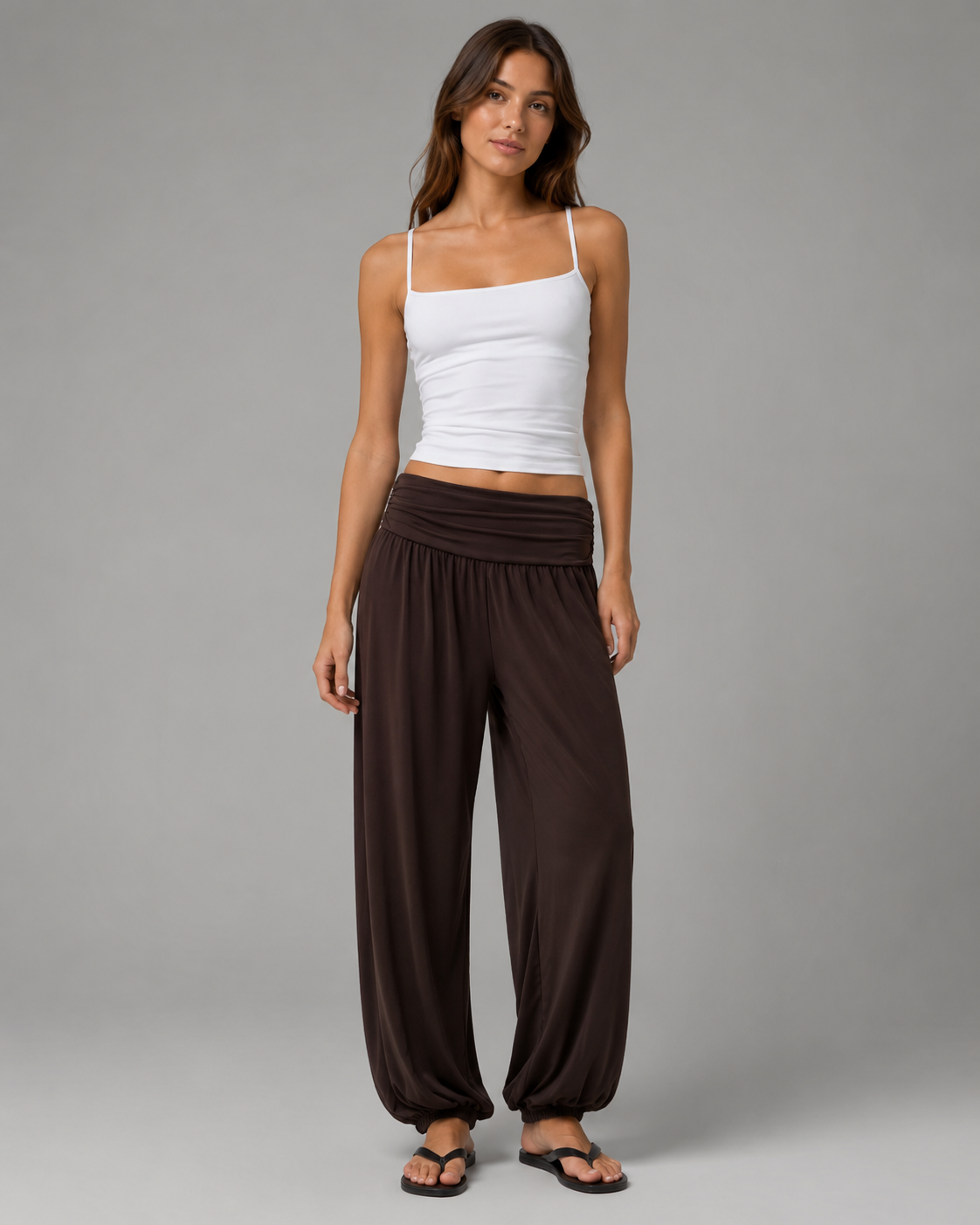 Women's Soft Modal Harem Jogger Pants | Comfortable High-Waist Baggy Trousers