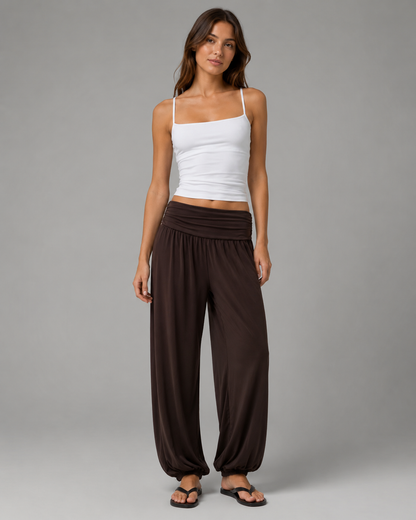 Women's Soft Modal Harem Jogger Pants | Comfortable High-Waist Baggy Trousers