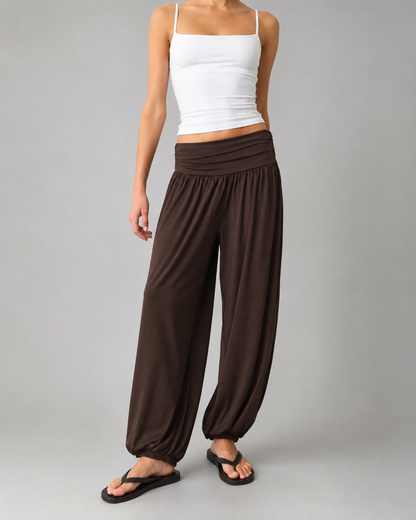Women's Soft Modal Harem Jogger Pants | Comfortable High-Waist Baggy Trousers