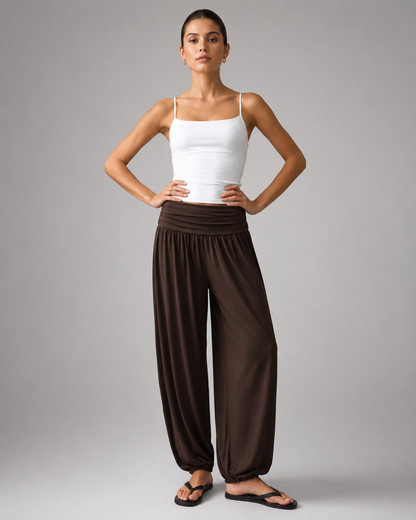 Women's Soft Modal Harem Jogger Pants | Comfortable High-Waist Baggy Trousers