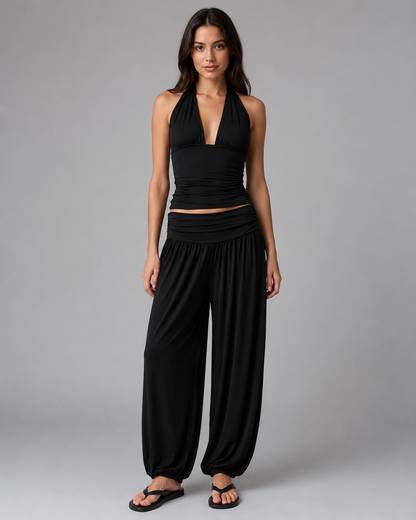 Women's Soft Modal Harem Jogger Pants | Comfortable High-Waist Baggy Trousers