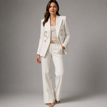 Women's Cotton Blazer – Structured Fit for Autumn/Winter