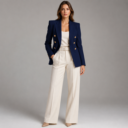 Women's Cotton Blazer – Structured Fit for Autumn/Winter