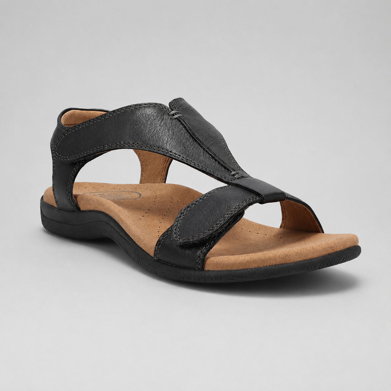 Women's Orthopedic T-Strap Sandals – Contoured Footbed with Adjustable Hook-and-Loop Straps
