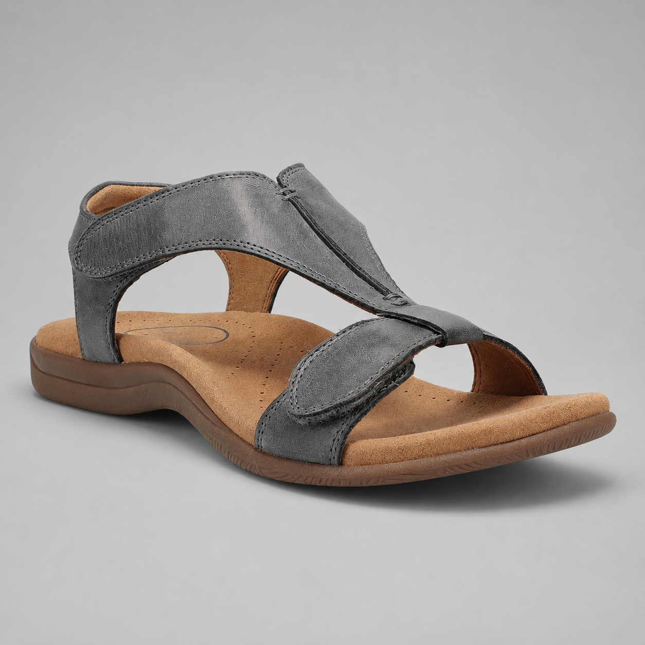 Women's Orthopedic T-Strap Sandals – Contoured Footbed with Adjustable Hook-and-Loop Straps