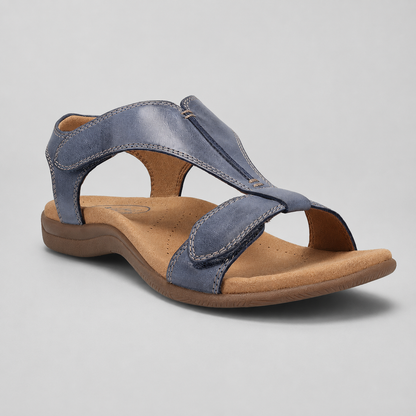 Women's Orthopedic T-Strap Sandals – Contoured Footbed with Adjustable Hook-and-Loop Straps