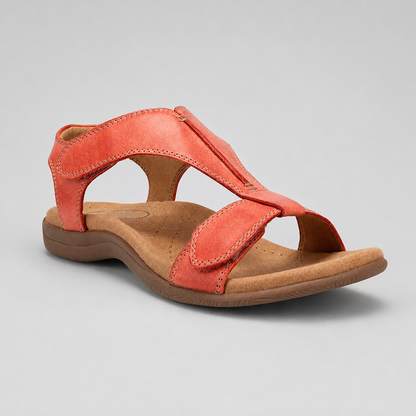 Women's Orthopedic T-Strap Sandals – Contoured Footbed with Adjustable Hook-and-Loop Straps