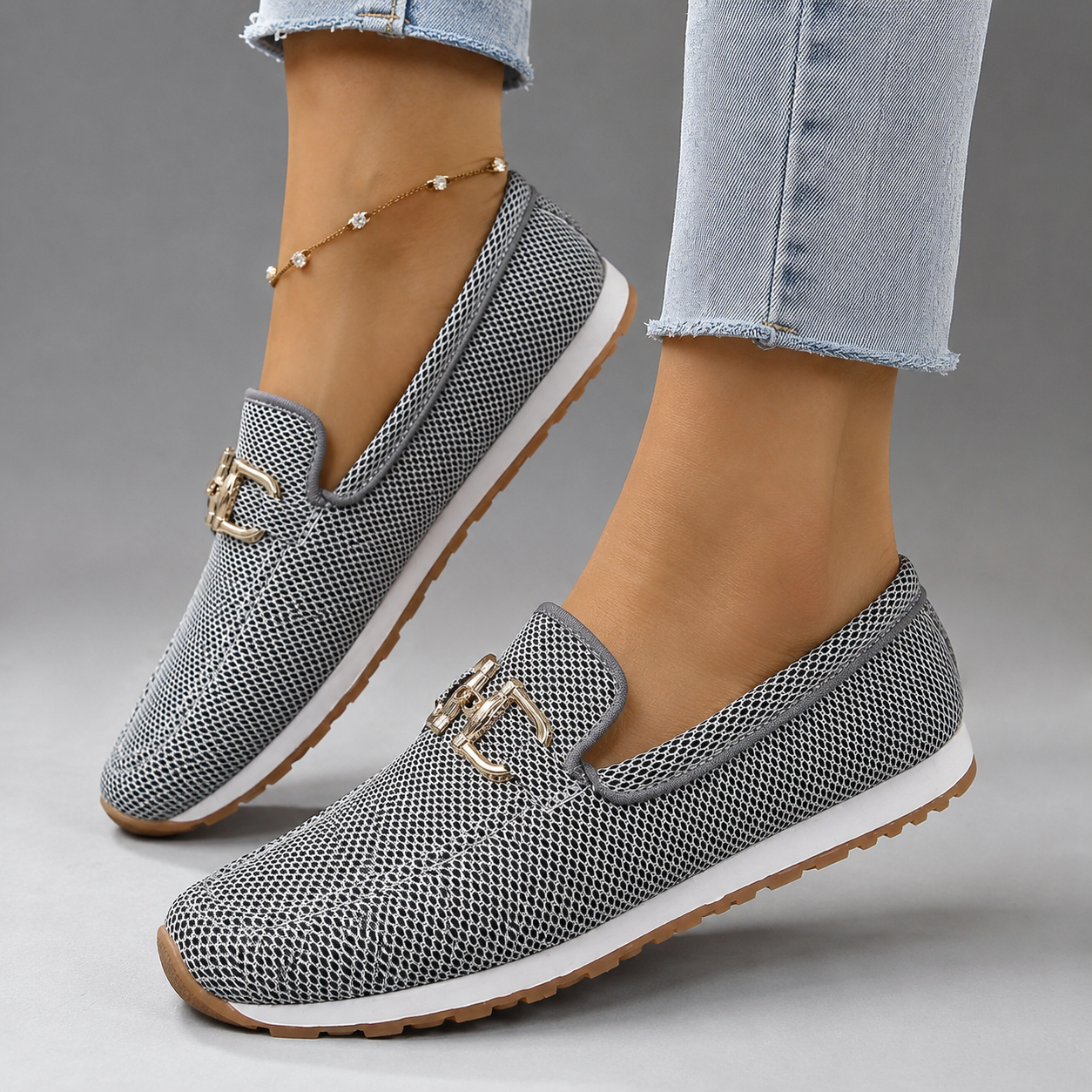 Women's Black Orthopedic Loafers – Ergonomic Support, Slip-On Design
