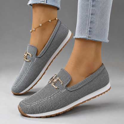 Women's Black Orthopedic Loafers – Ergonomic Support, Slip-On Design