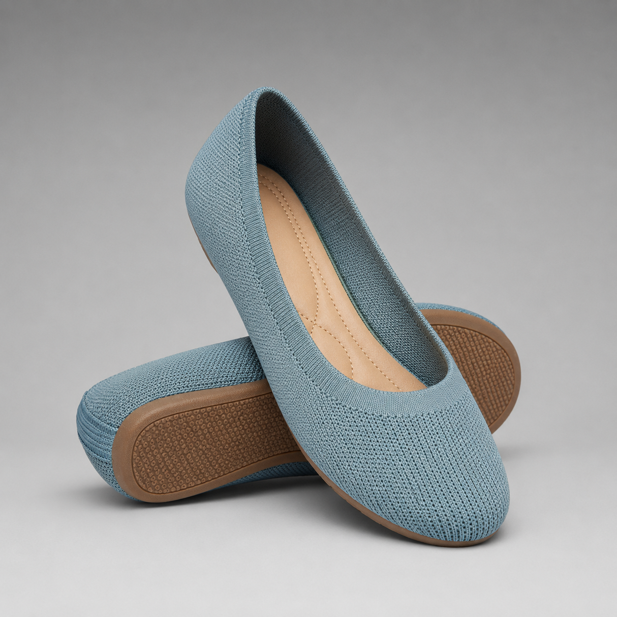 Women's Breathable Flyweb Flat Shoes – Orthopedic Foot Support, Non-Slip Rubber Outsole