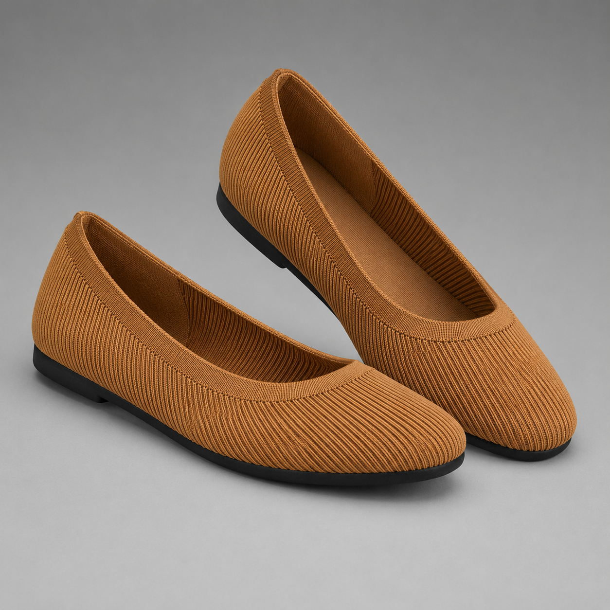 Women's Breathable Flyweb Flat Shoes – Orthopedic Foot Support, Non-Slip Rubber Outsole