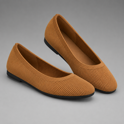 Women's Breathable Flyweb Flat Shoes – Orthopedic Foot Support, Non-Slip Rubber Outsole