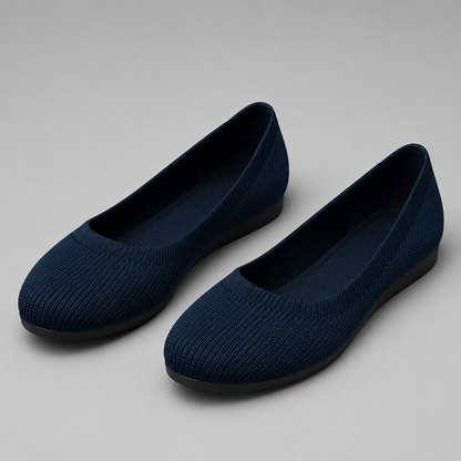 Women's Breathable Flyweb Flat Shoes – Orthopedic Foot Support, Non-Slip Rubber Outsole