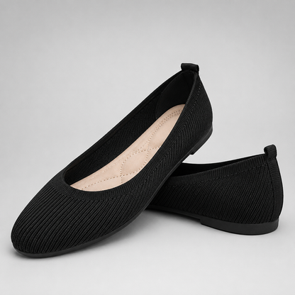 Women's Breathable Flyweb Flat Shoes – Orthopedic Foot Support, Non-Slip Rubber Outsole