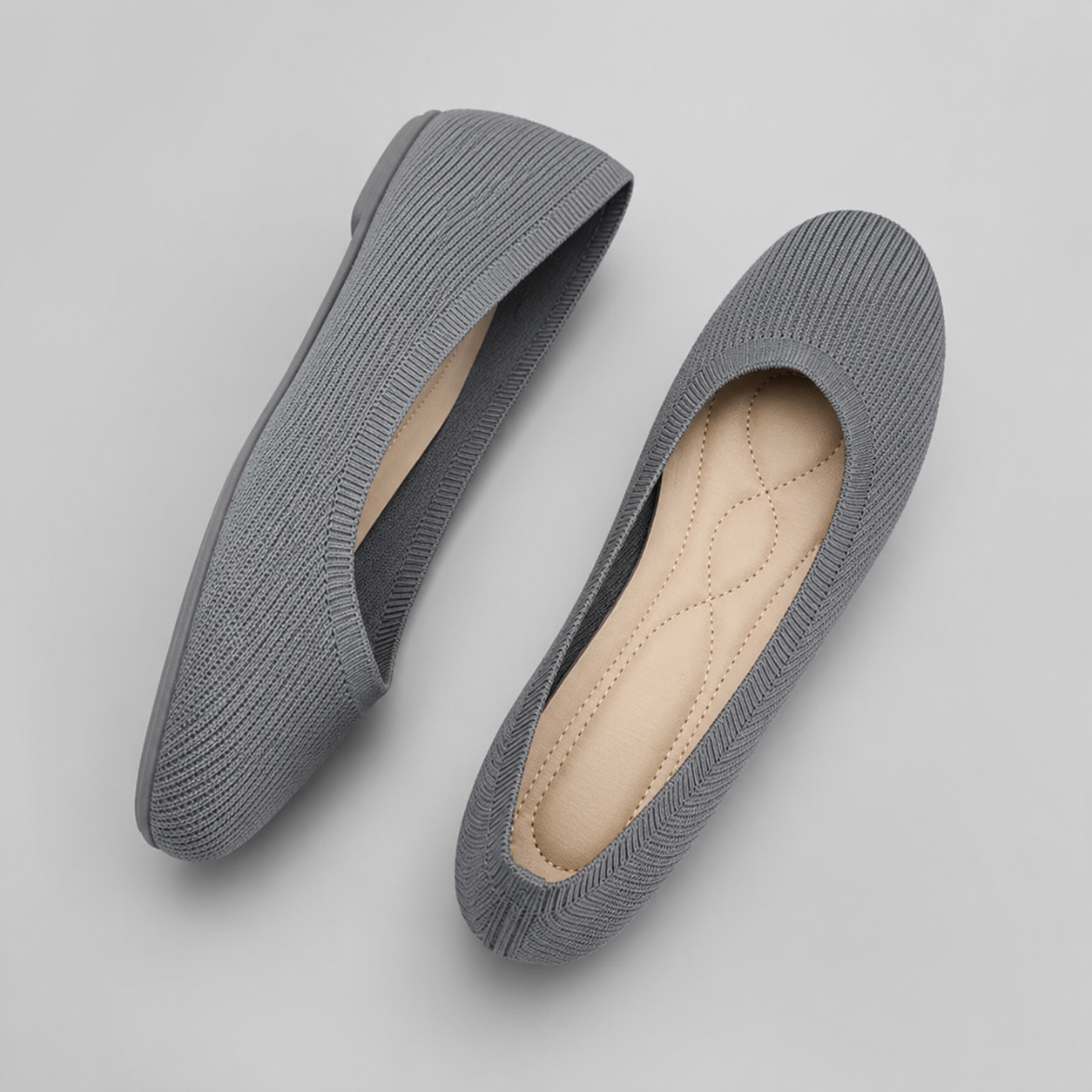 Women's Breathable Flyweb Flat Shoes – Orthopedic Foot Support, Non-Slip Rubber Outsole