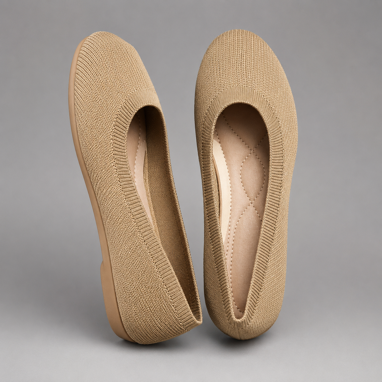 Women's Breathable Flyweb Flat Shoes – Orthopedic Foot Support, Non-Slip Rubber Outsole