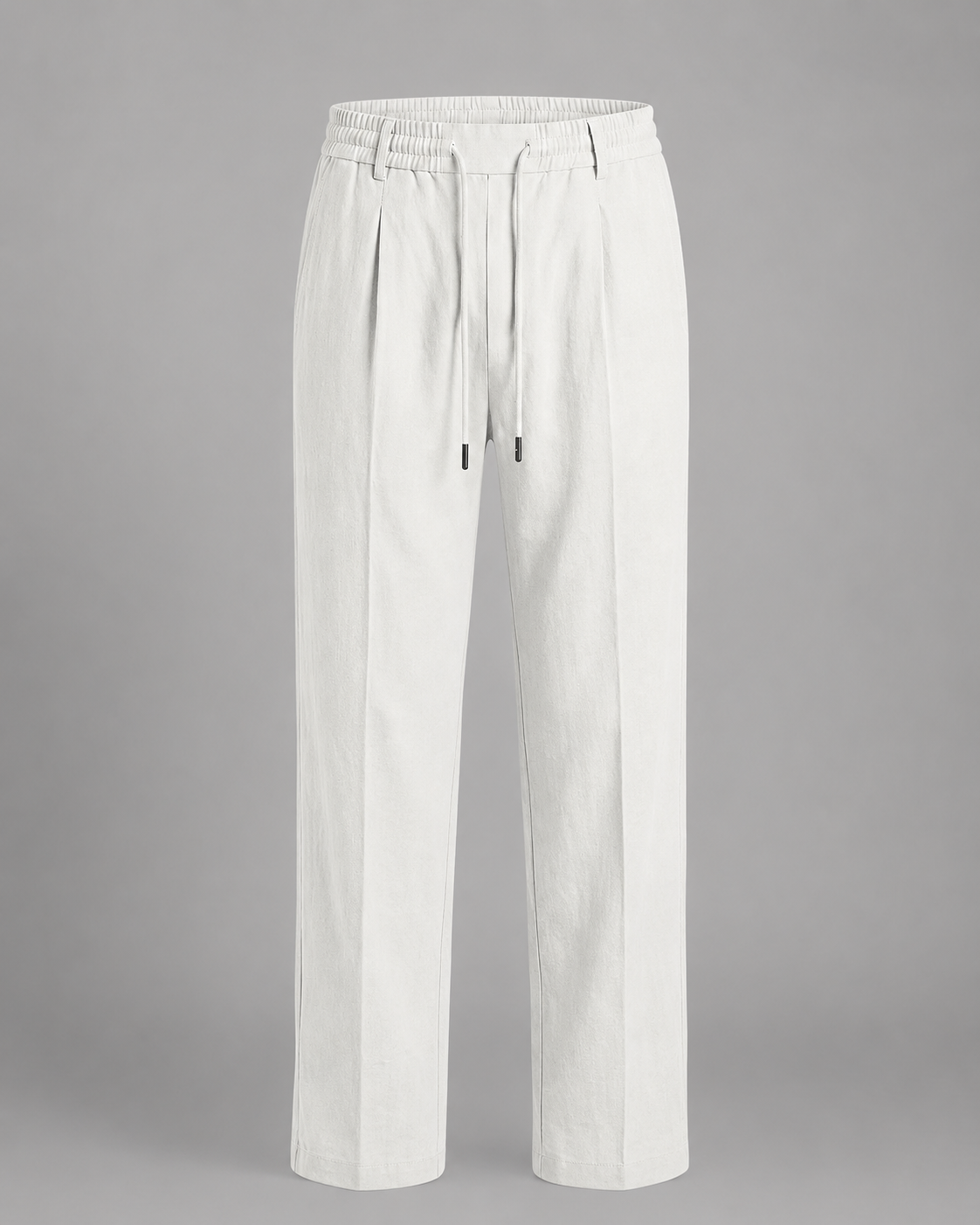 Men's Precision-Woven Cooling Fabric Straight Leg Pants – Relaxed Fit with Adjustable Drawstring Waist