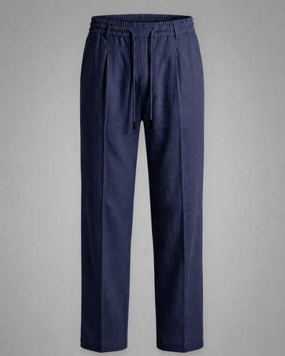 Men's Precision-Woven Cooling Fabric Straight Leg Pants – Relaxed Fit with Adjustable Drawstring Waist