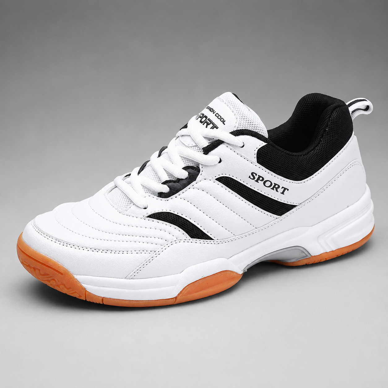 Men's Breathable Pickleball Sports Sneakers – Lace-Up Casual Tennis Shoes for Outdoor Activities