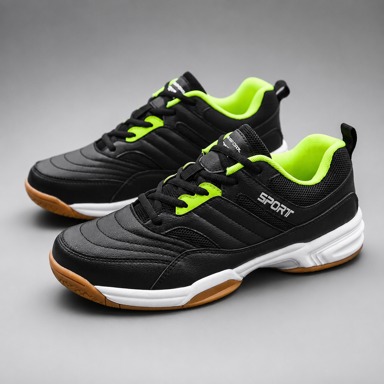 Men's Breathable Pickleball Sports Sneakers – Lace-Up Casual Tennis Shoes for Outdoor Activities