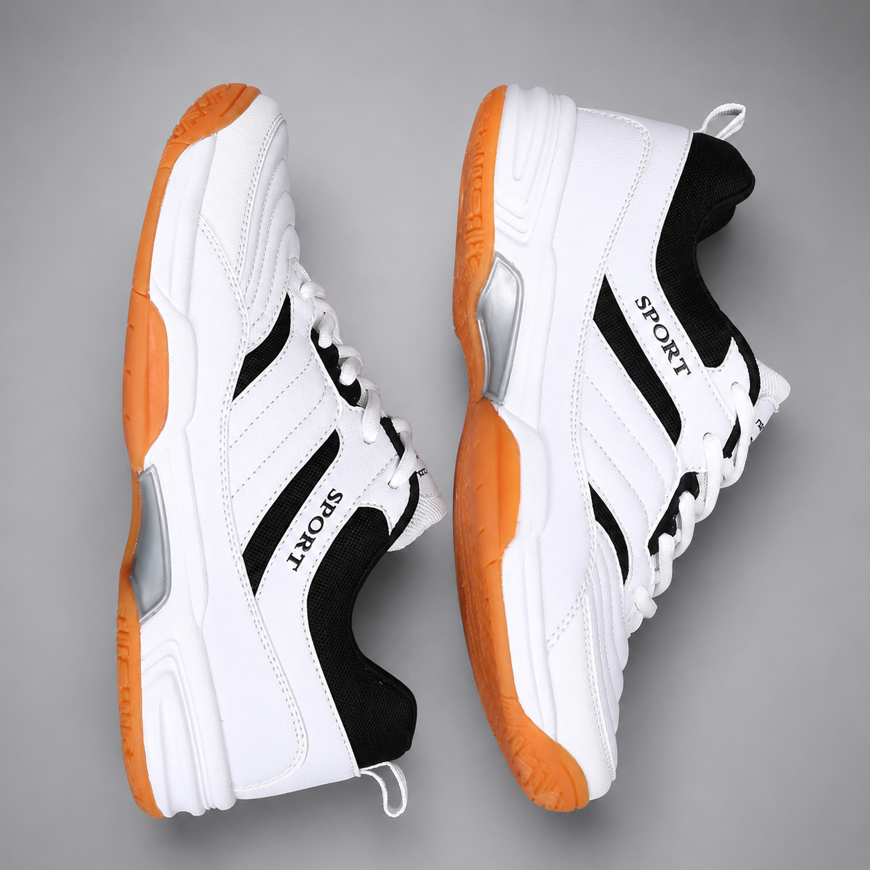 Men's Breathable Pickleball Sports Sneakers – Lace-Up Casual Tennis Shoes for Outdoor Activities