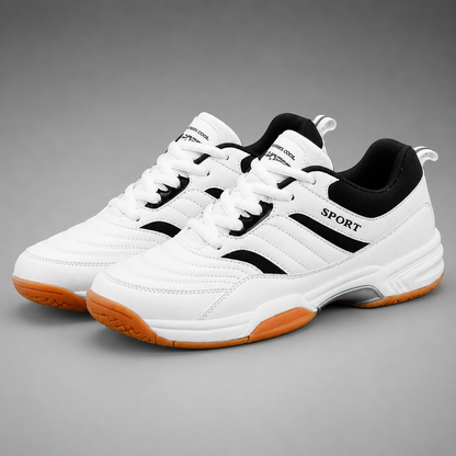Men's Breathable Pickleball Sports Sneakers – Lace-Up Casual Tennis Shoes for Outdoor Activities