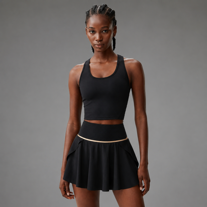 Women's Quick-Drying PickleballSkirt Set – Pleated Skirt with Supportive Sports Bra