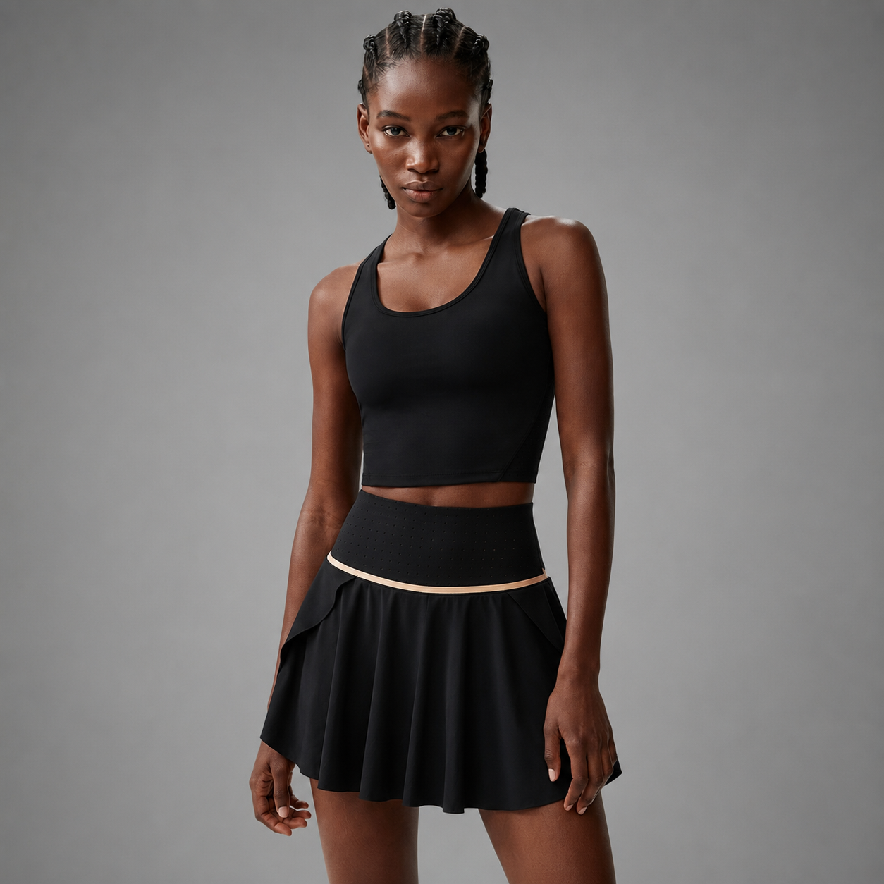 Women's Quick-Drying PickleballSkirt Set – Pleated Skirt with Supportive Sports Bra