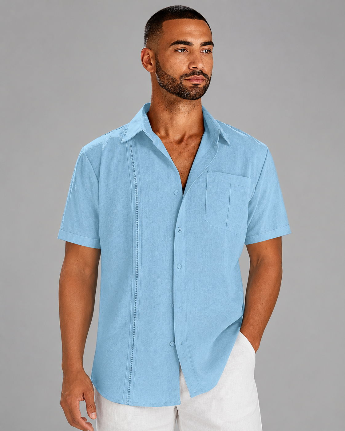 Men's Lightweight  Hawaiian Shirt – Short Sleeve with Pocket