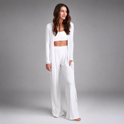 Women's Relaxed Fit Essential Set – Soft Stretchy Fabric with Square Neckline Tank and Elastic Waistband