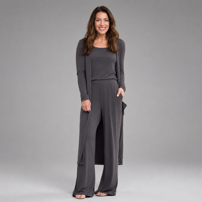 Women's Relaxed Fit Essential Set – Soft Stretchy Fabric with Square Neckline Tank and Elastic Waistband