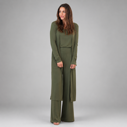 Women's Relaxed Fit Essential Set – Soft Stretchy Fabric with Square Neckline Tank and Elastic Waistband