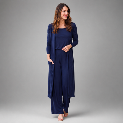 Women's Relaxed Fit Essential Set – Soft Stretchy Fabric with Square Neckline Tank and Elastic Waistband