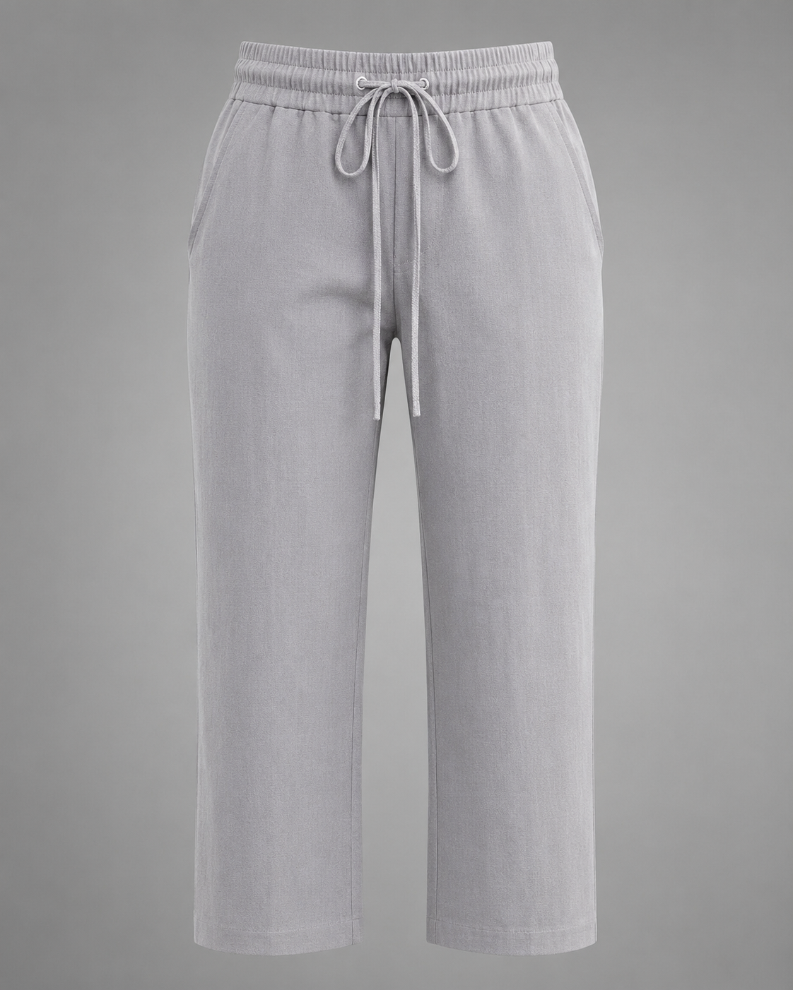 Women's Cotton Linen Pants – Relaxed Fit with Button-Front Closure
