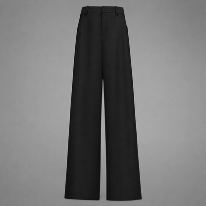Women's Lightweight Linen Wide Leg Pants – Loose Fit with Pleated Design