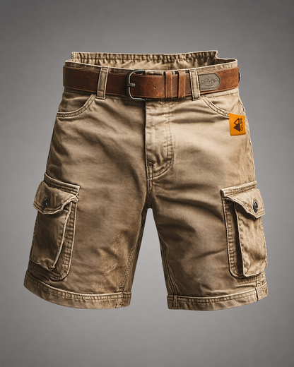 Men's Cotton Blend Cargo Shorts | Vintage-Inspired Relaxed Fit Utility Wear