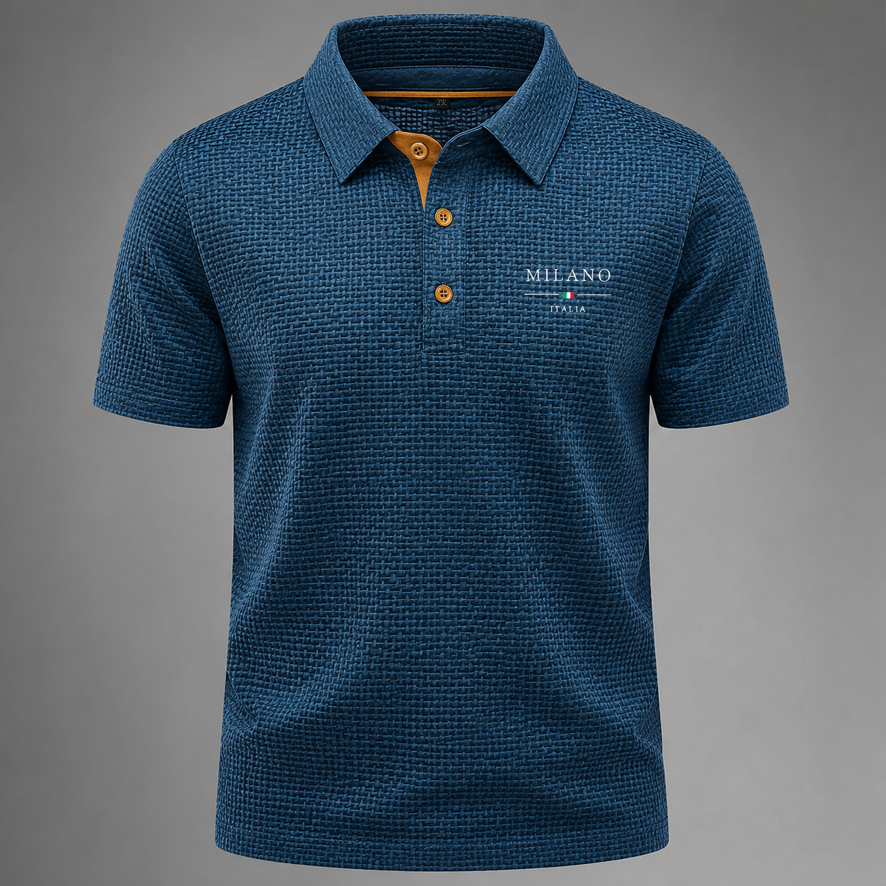 Men's Lightweight Textured Polo Shirt | Modern Fit Summer Top