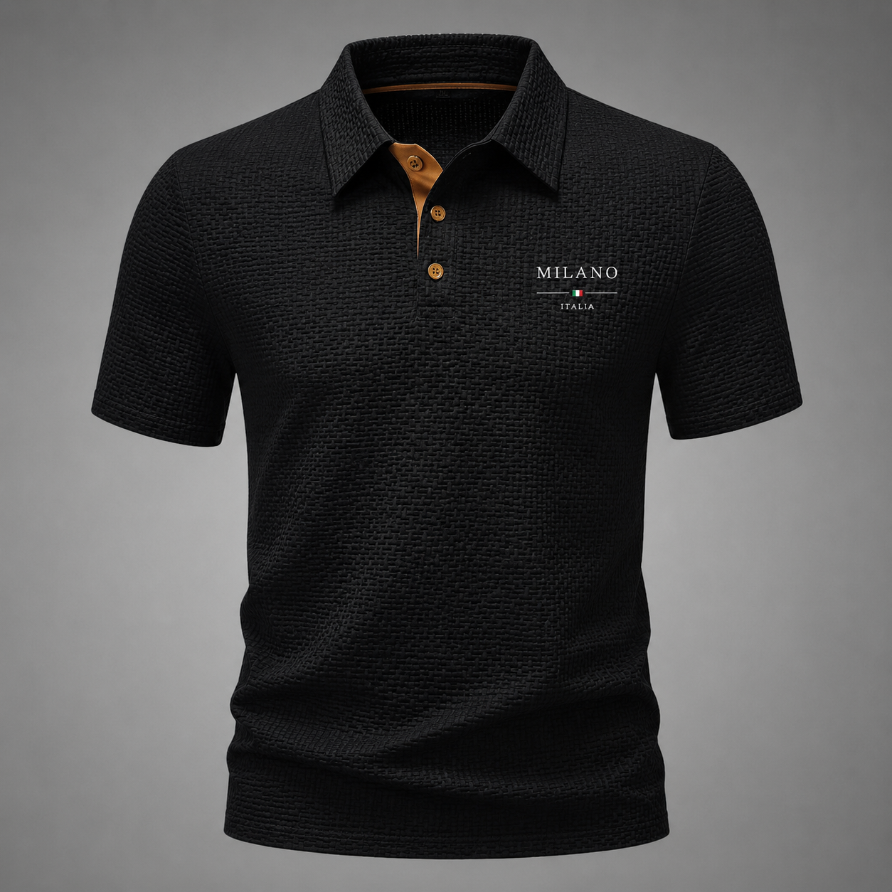 Men's Lightweight Textured Polo Shirt | Modern Fit Summer Top