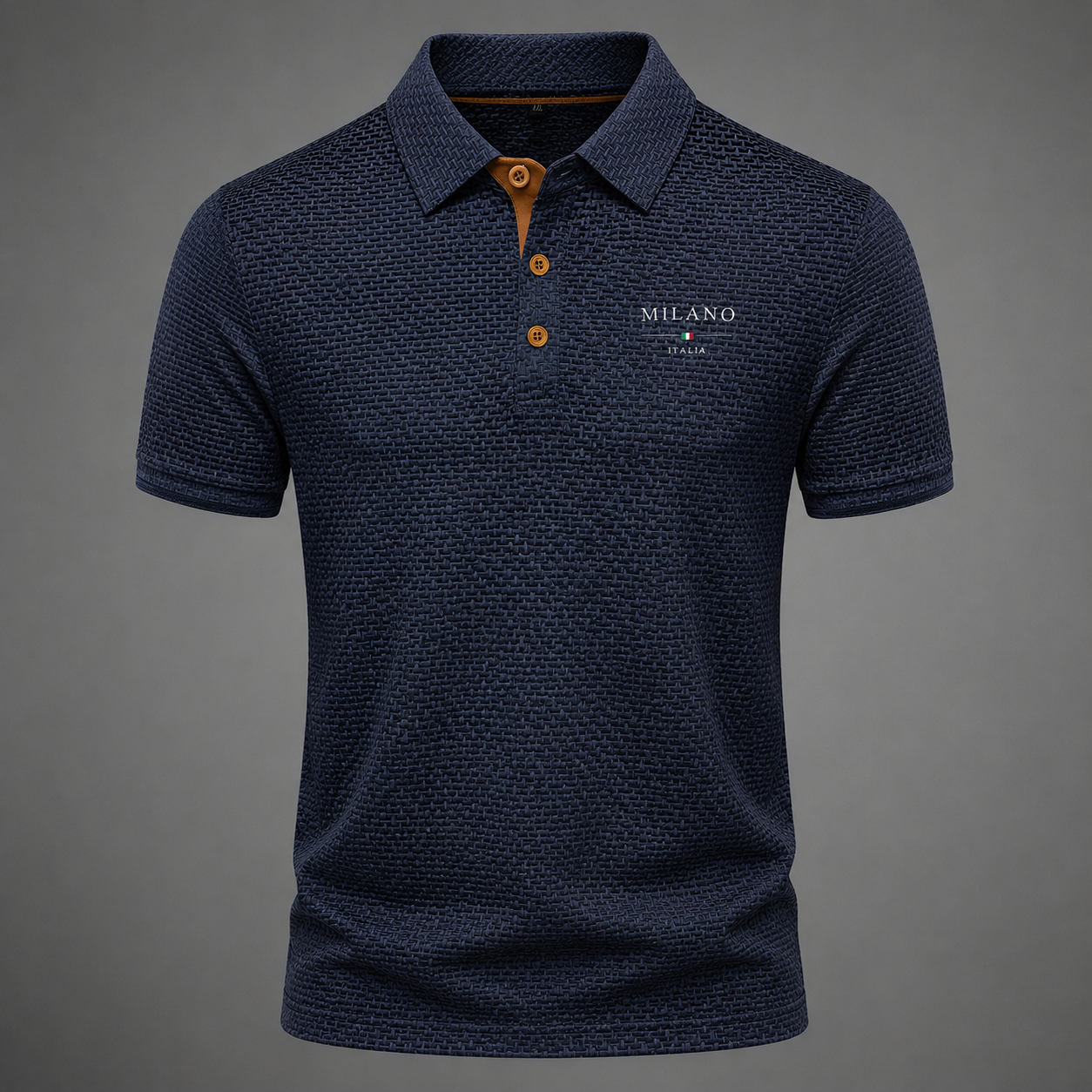 Men's Lightweight Textured Polo Shirt | Modern Fit Summer Top