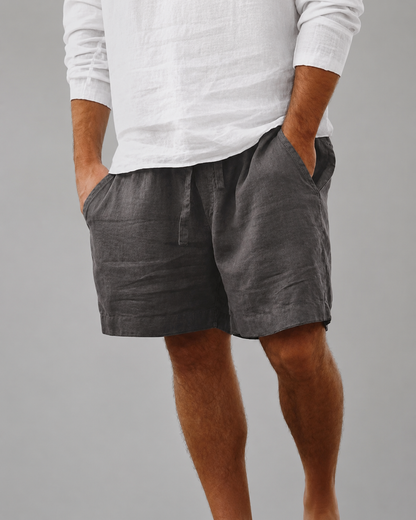 Men's Cotton Linen Blend Shorts | Relaxed Fit Casual Summer Wear