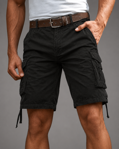Men's Lightweight Polyester Cargo Shorts | Relaxed Fit Multi-Pocket Summer Shorts