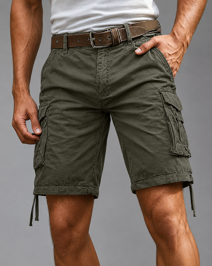 Men's Lightweight Polyester Cargo Shorts | Relaxed Fit Multi-Pocket Summer Shorts