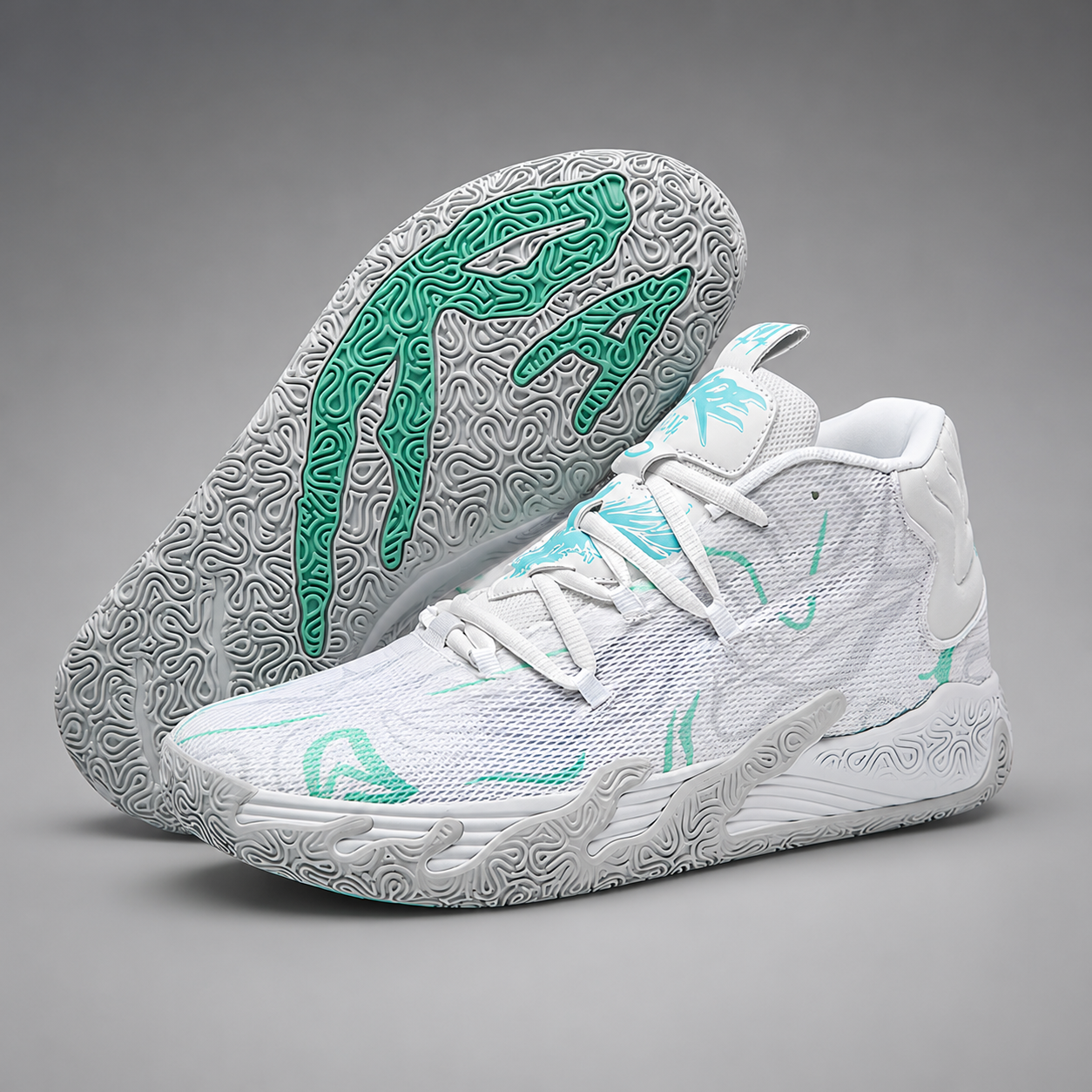 Men's Basketball Shoes – Structured Rubber Outsole with Supportive Midfoot