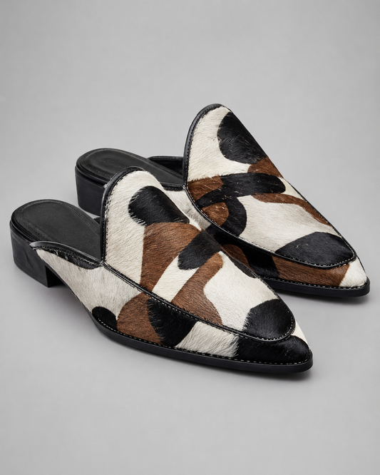 Women's Abstract Pattern Loafers – Slip-On Design, True to Size Fit