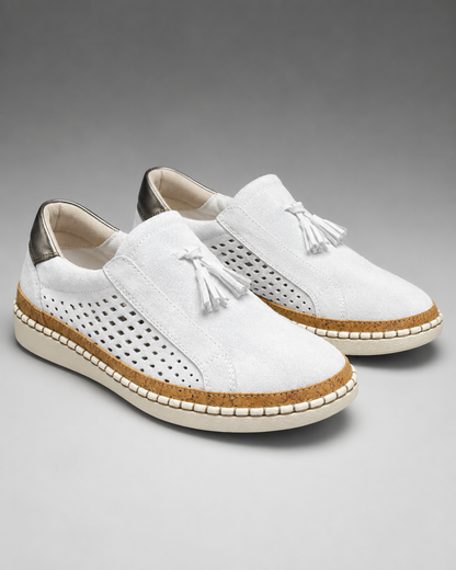 Women's Slip-On Shoes – Breathable Fabric with Premium Cushioning, Anti-Slip Outsole
