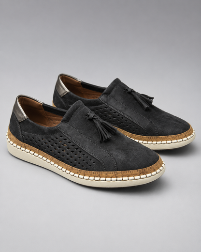 Women's Slip-On Shoes – Breathable Fabric with Premium Cushioning, Anti-Slip Outsole