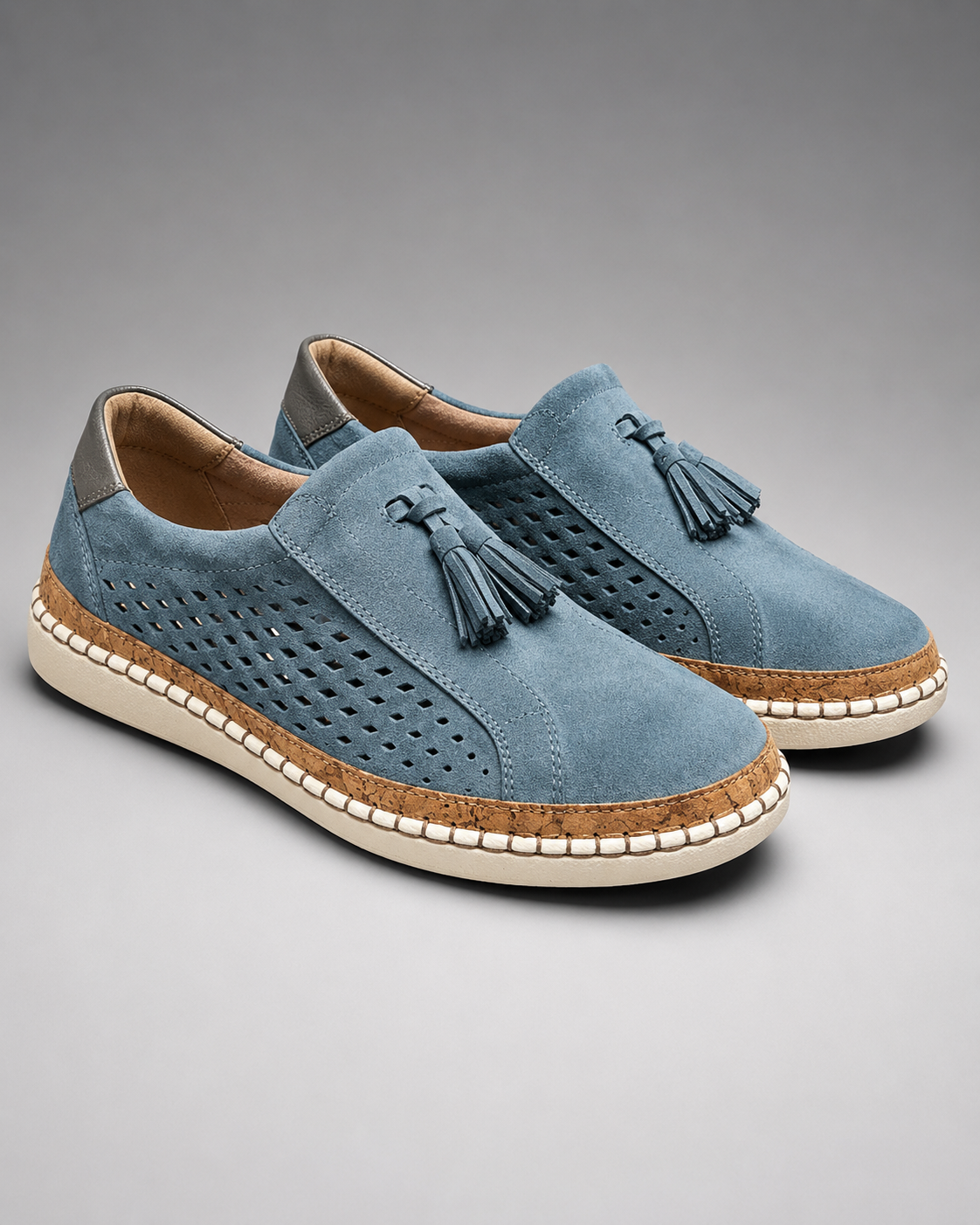 Women's Slip-On Shoes – Breathable Fabric with Premium Cushioning, Anti-Slip Outsole