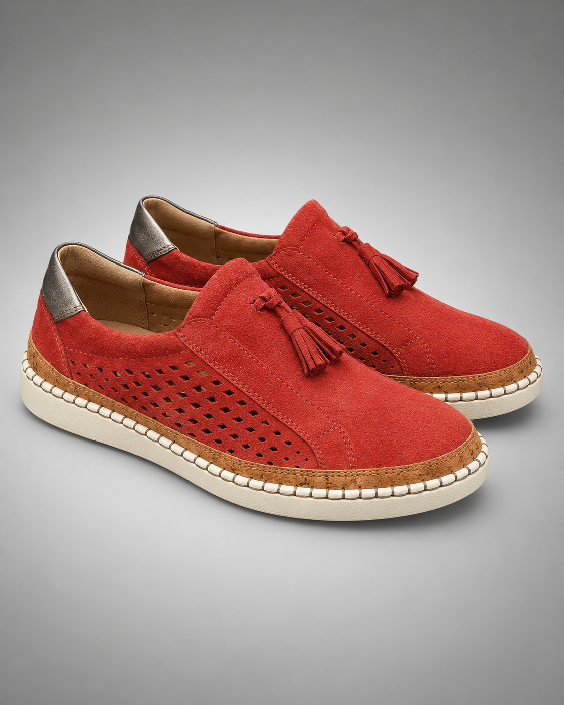 Women's Slip-On Shoes – Breathable Fabric with Premium Cushioning, Anti-Slip Outsole